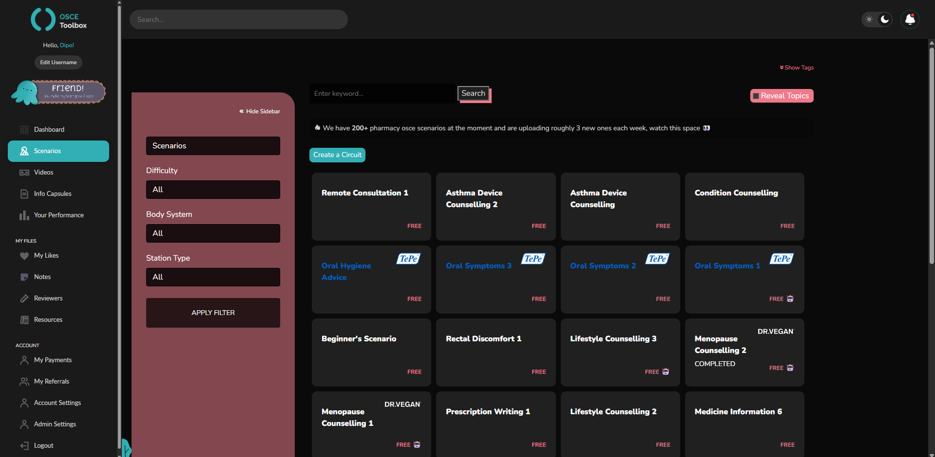 University Dashboard