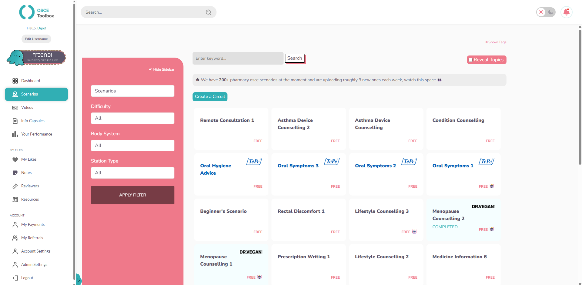 University Dashboard