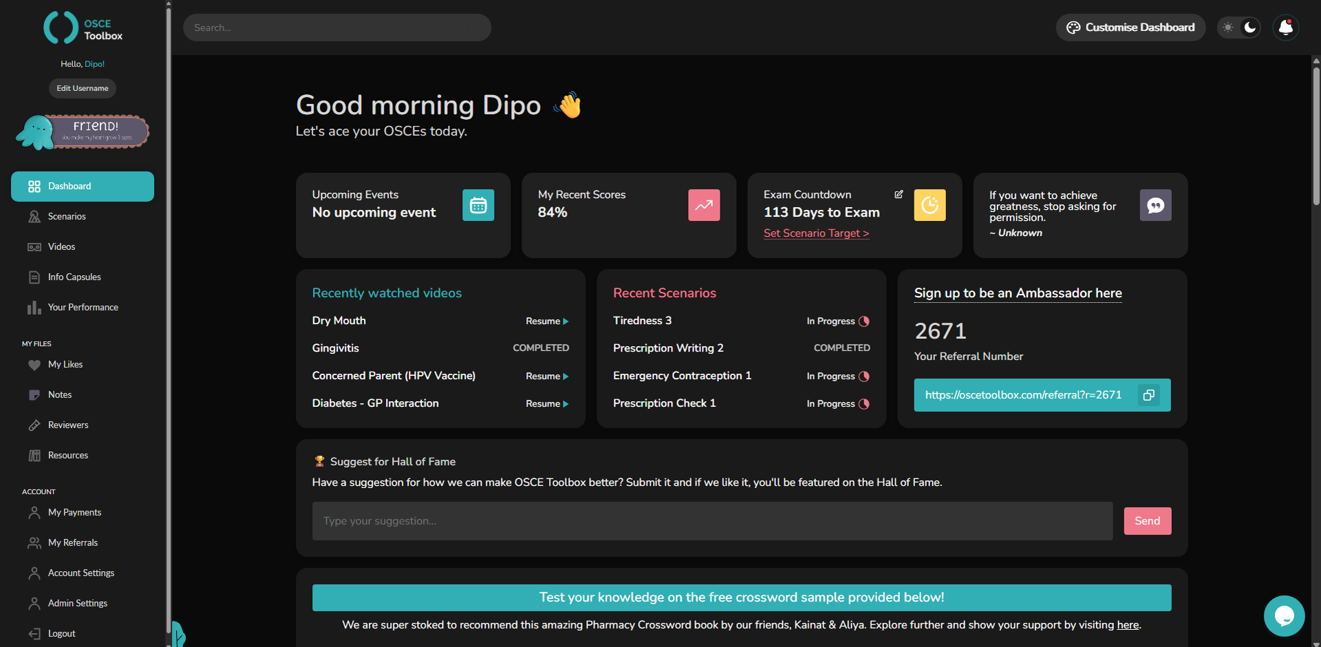 OSCE Toolbox Dashboard