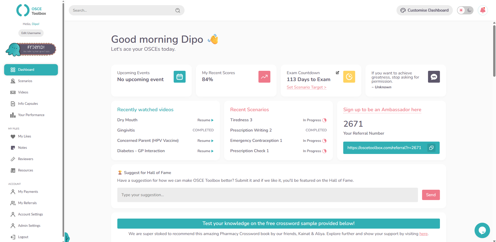 OSCE Toolbox Dashboard