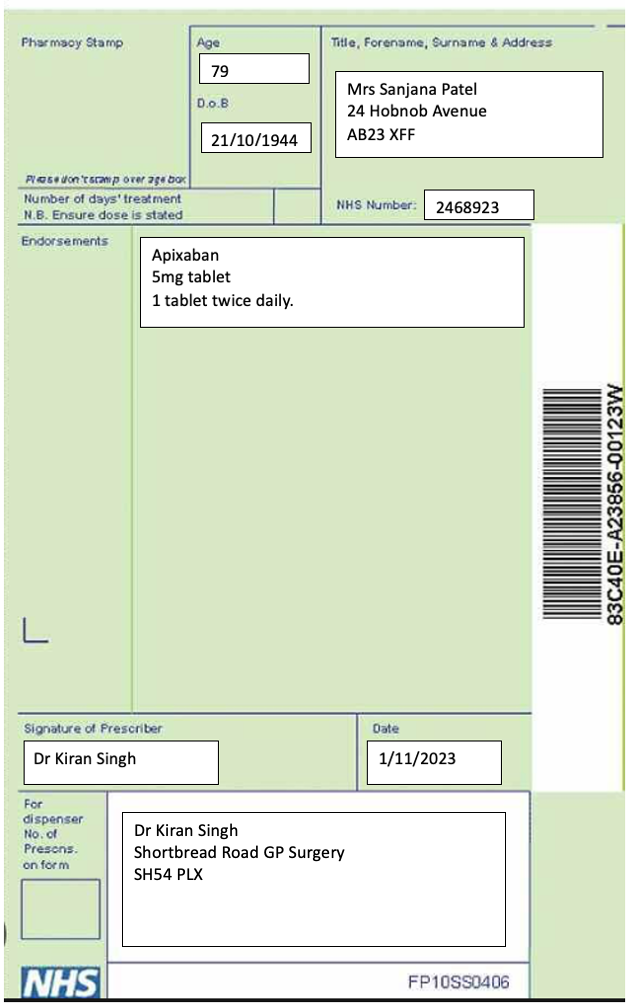 A close-up of a prescription

Description automatically generated